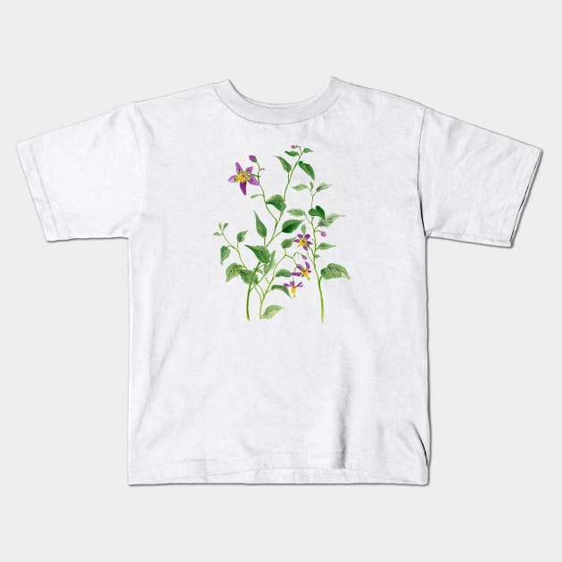 July 12th birthday flower Kids T-Shirt by birthflower